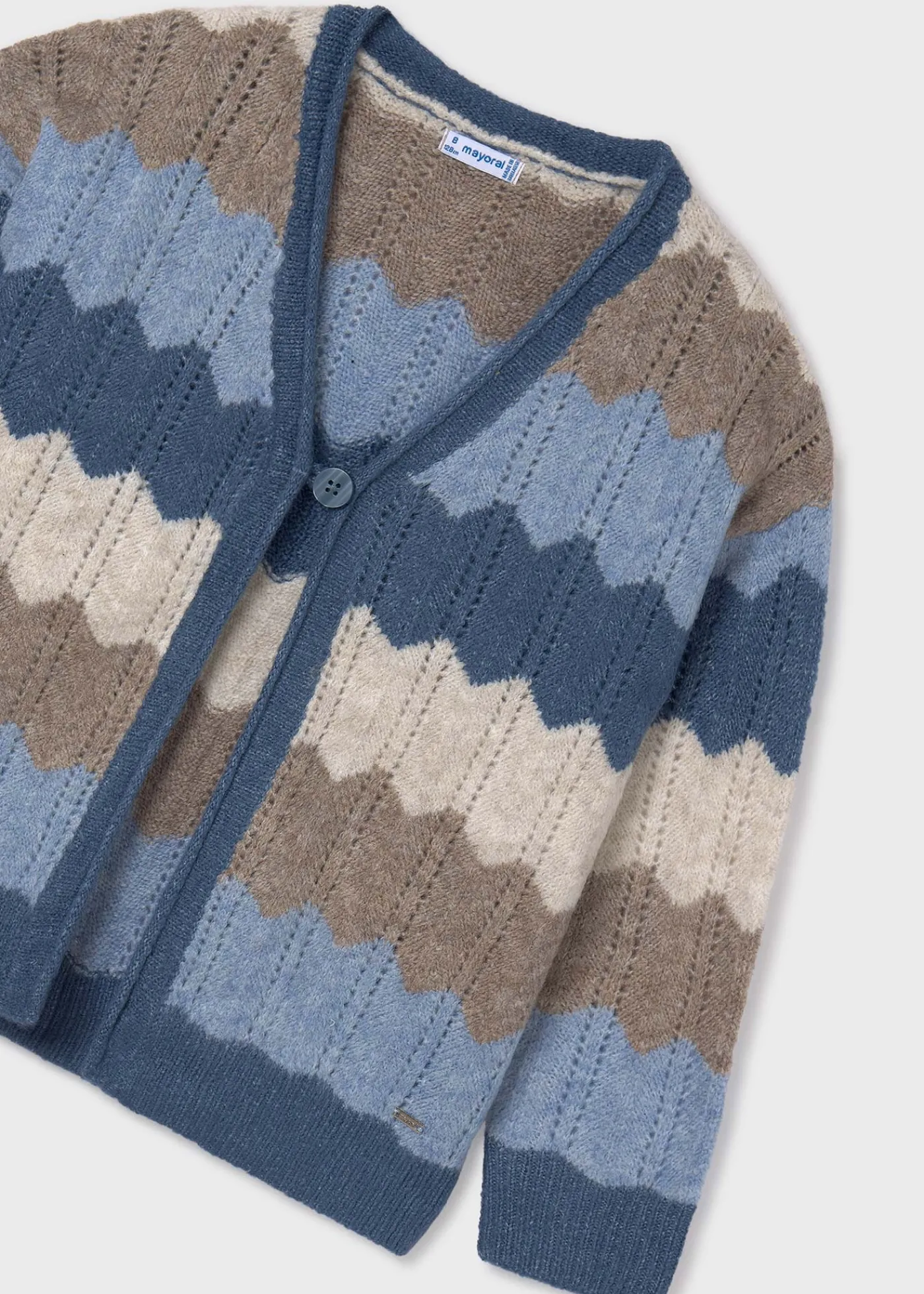 New Cárdigan zigzag chica Rebecas Y Chaquetas De Punto