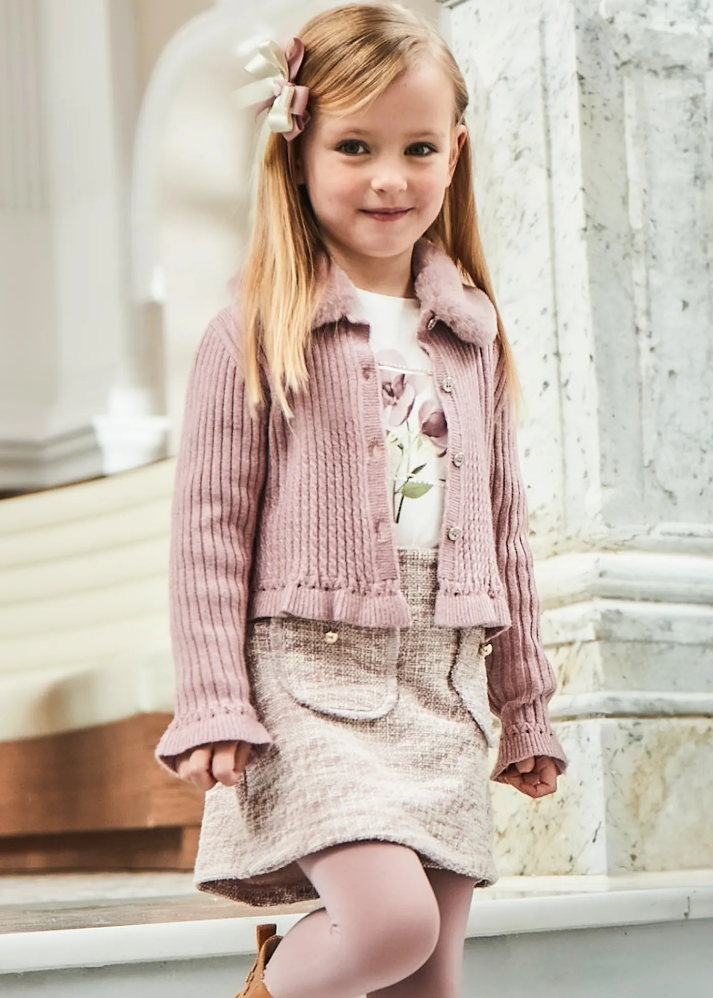 New Falda pantalón tweed niña Pantalones Y Faldas