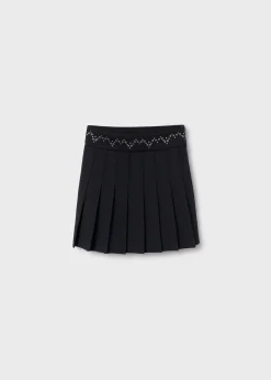 Flash Sale Falda tablas cinturilla decorada chica Pantalones Y Faldas