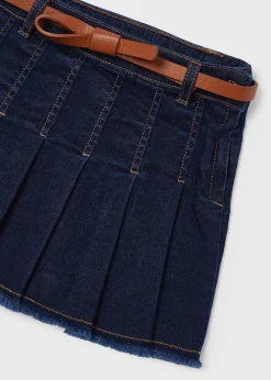 Cheap Falda vaquera con cinturón niña Pantalones Y Faldas