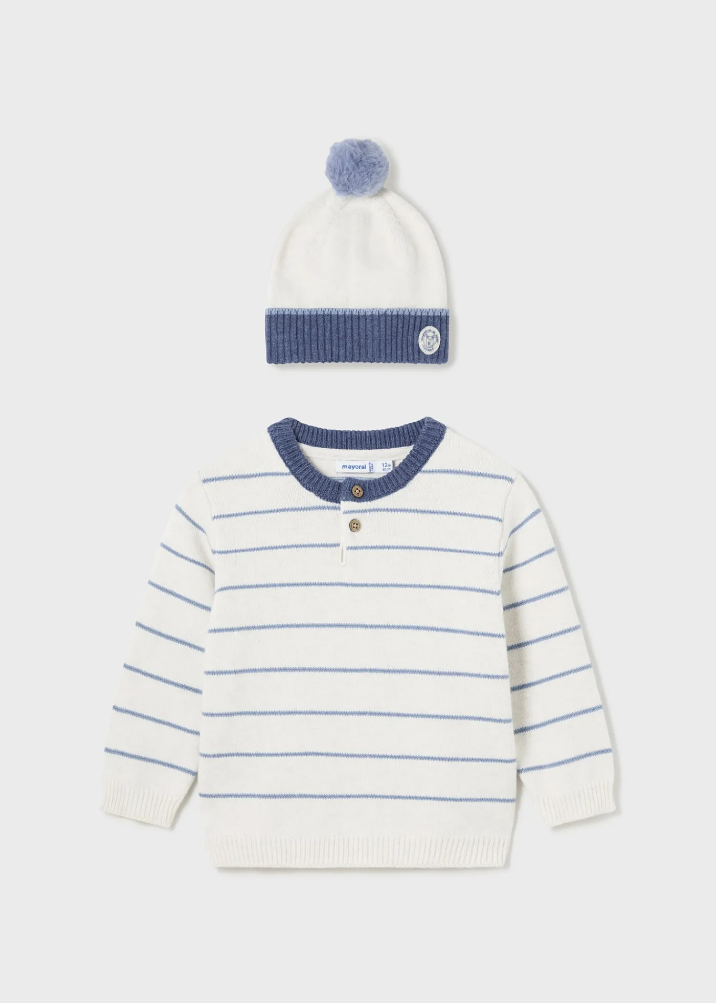Clearance Jersey con gorro rayas bebé Jerséis Y Sudaderas