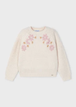 Hot Jersey flores bordadas niña Jerséis Y Sudaderas