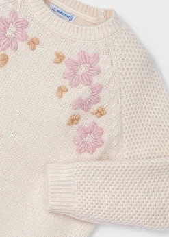 Hot Jersey flores bordadas niña Jerséis Y Sudaderas