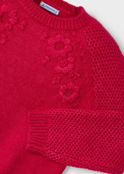 Fashion Jersey flores bordadas niña Jerséis Y Sudaderas