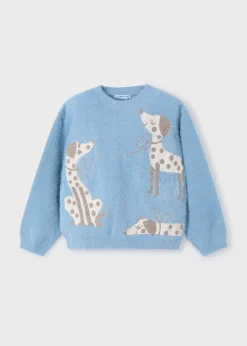 Sale Jersey intarsia perritos niña Jerséis Y Sudaderas