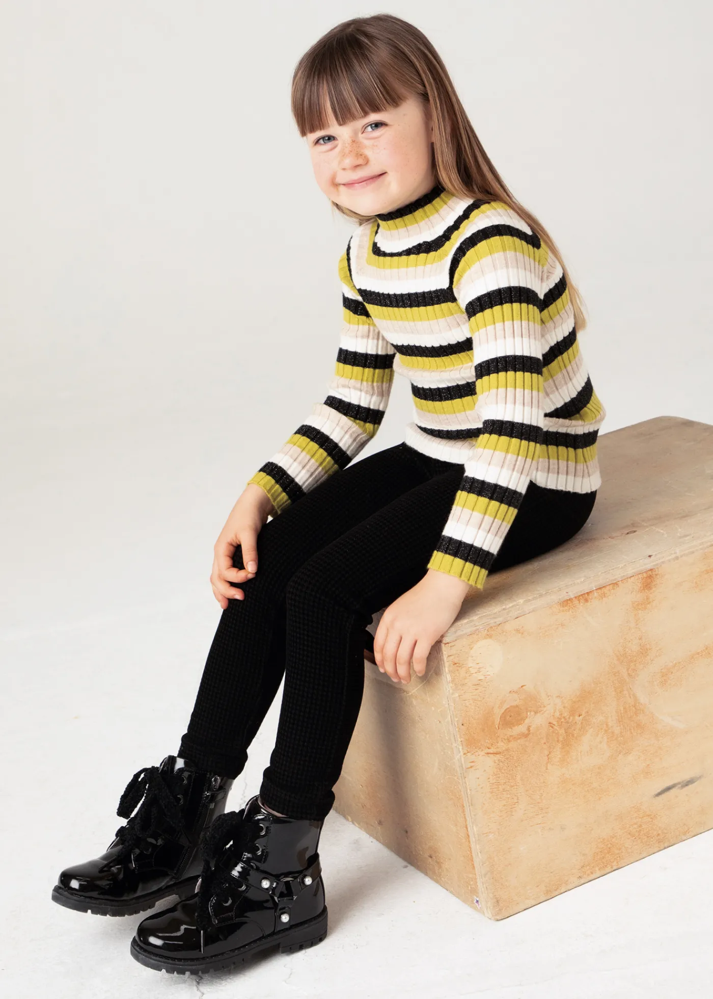 Sale Jersey semicisne canalé niña Camisetas Y Polos
