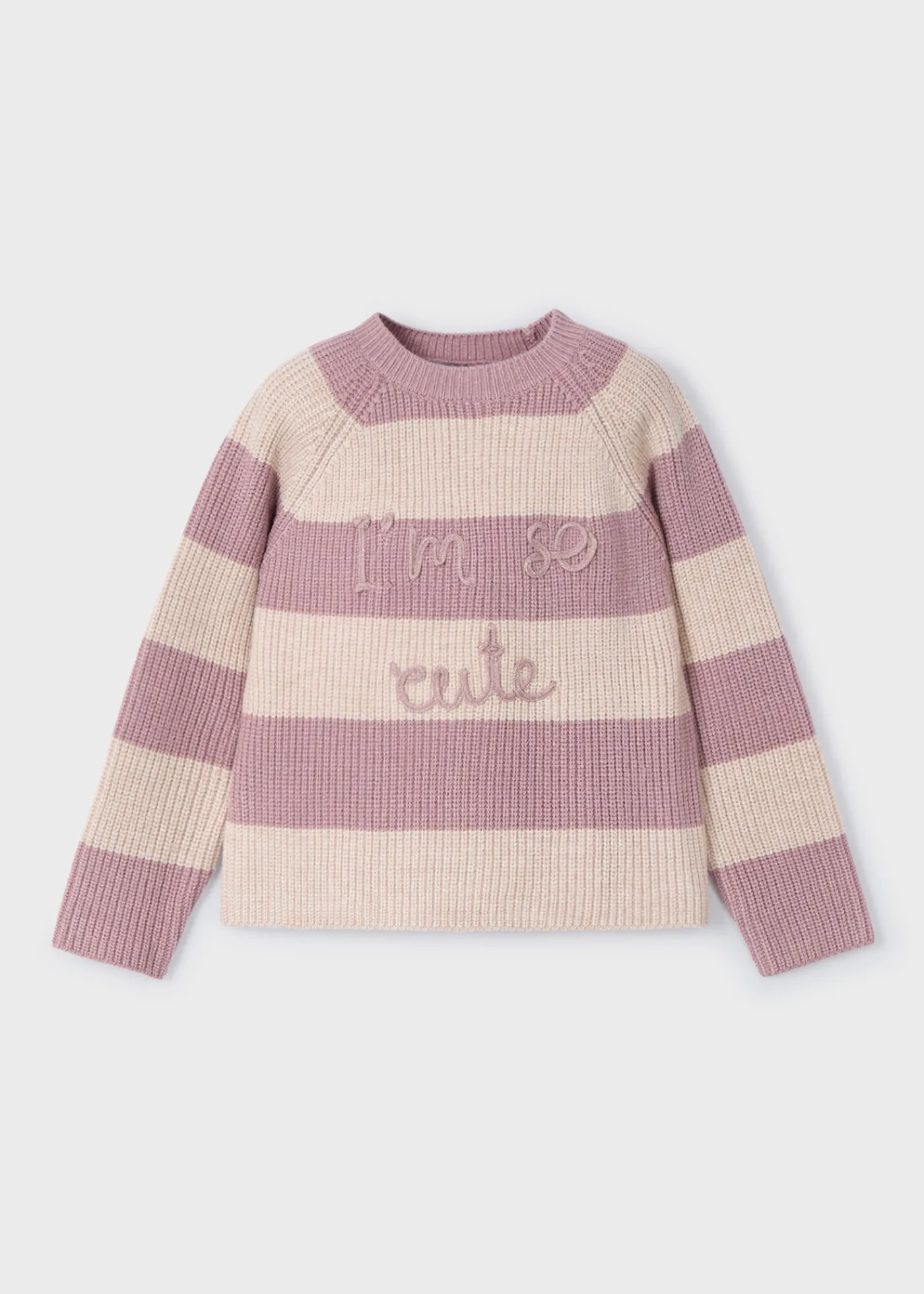 Flash Sale Jersey texto rayas niña Jerséis Y Sudaderas