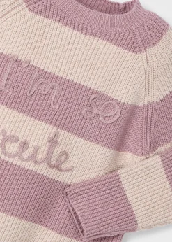 Flash Sale Jersey texto rayas niña Jerséis Y Sudaderas