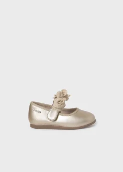 Outlet Mercedita metalizada flores bebé Bailarinas Y Merceditas|Bailarinas Y Merceditas