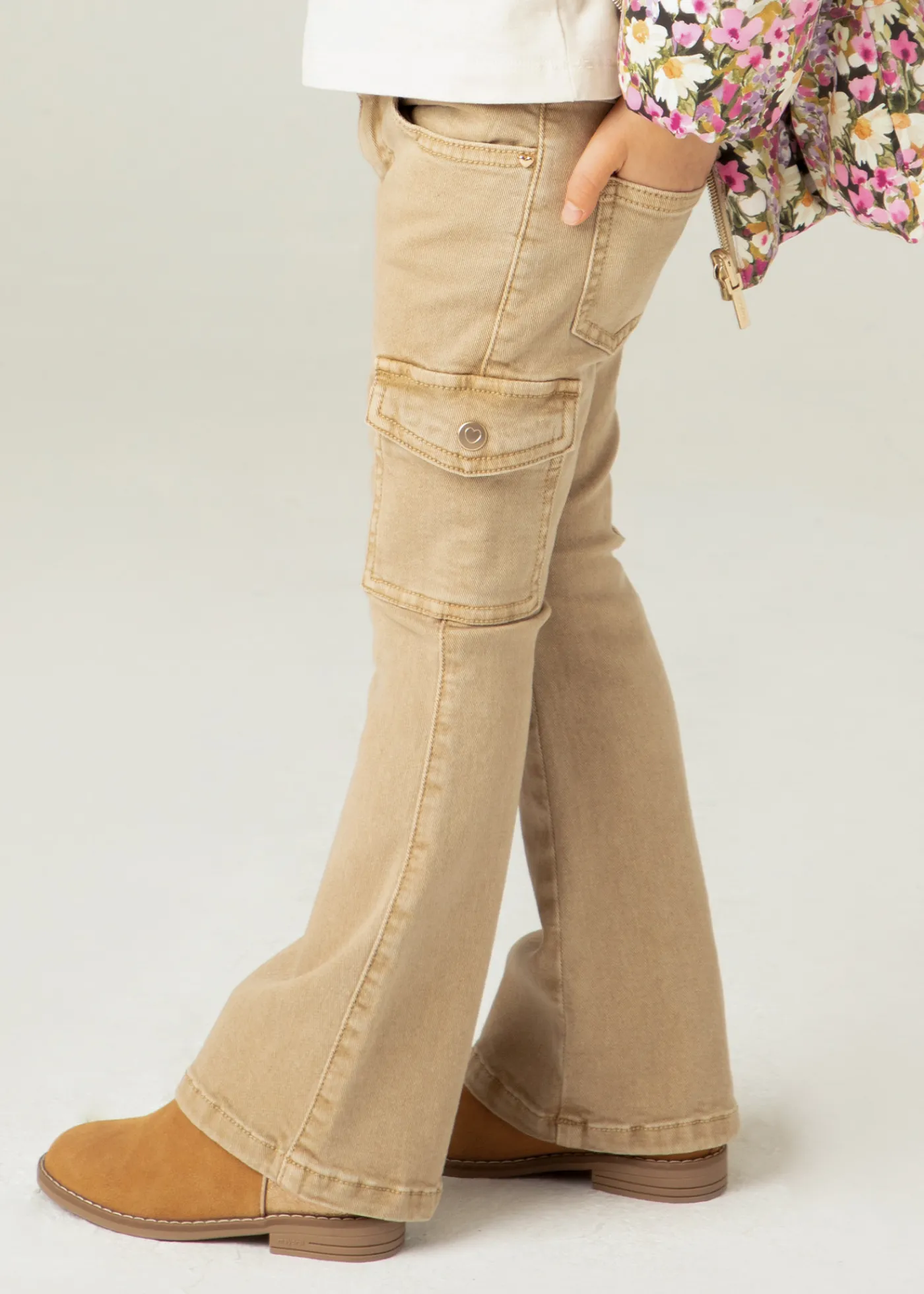 Shop Pantalón bolsillos acampanado niña Pantalones Y Faldas