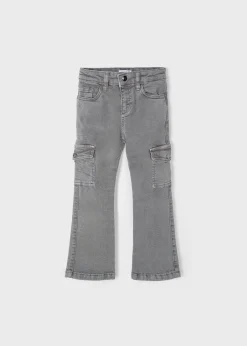 Outlet Pantalón bolsillos acampanado niña Pantalones Y Faldas