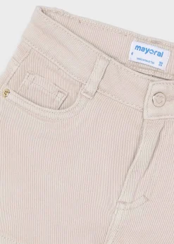 Online Pantalón corto básico sarga niña Pantalones Y Faldas