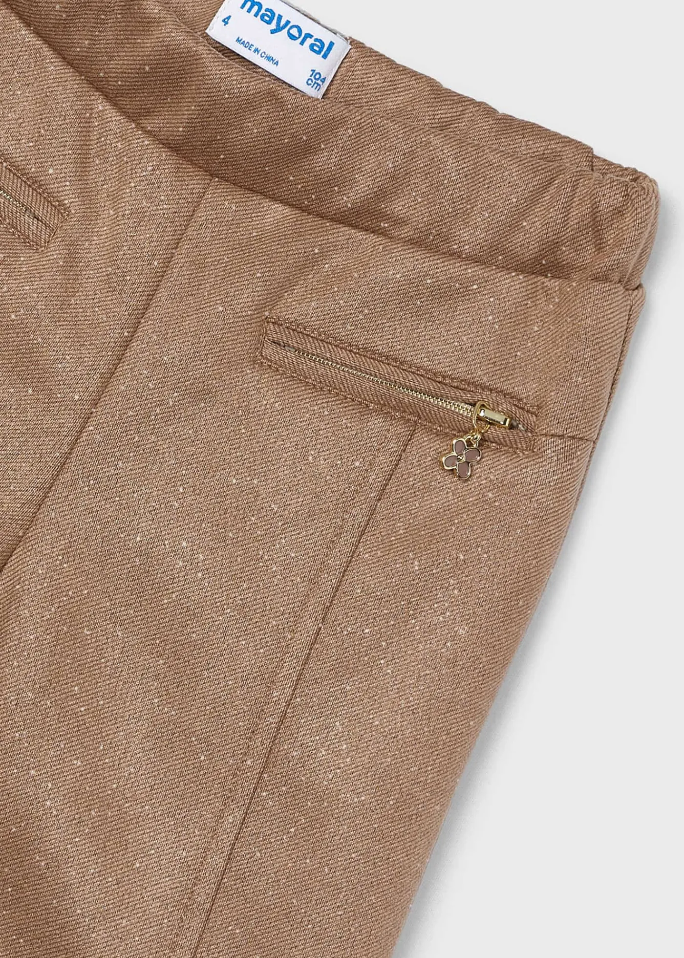 Fashion Pantalón pespuntes sarga niña Pantalones Y Faldas