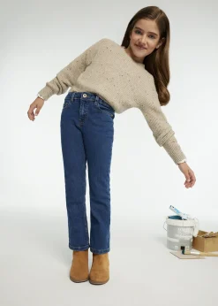 Best Sale Pantalón vaquero acampanado básico chica Pantalones Y Faldas