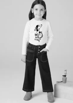 Discount Pantalón vaquero acampanado niña Pantalones Y Faldas