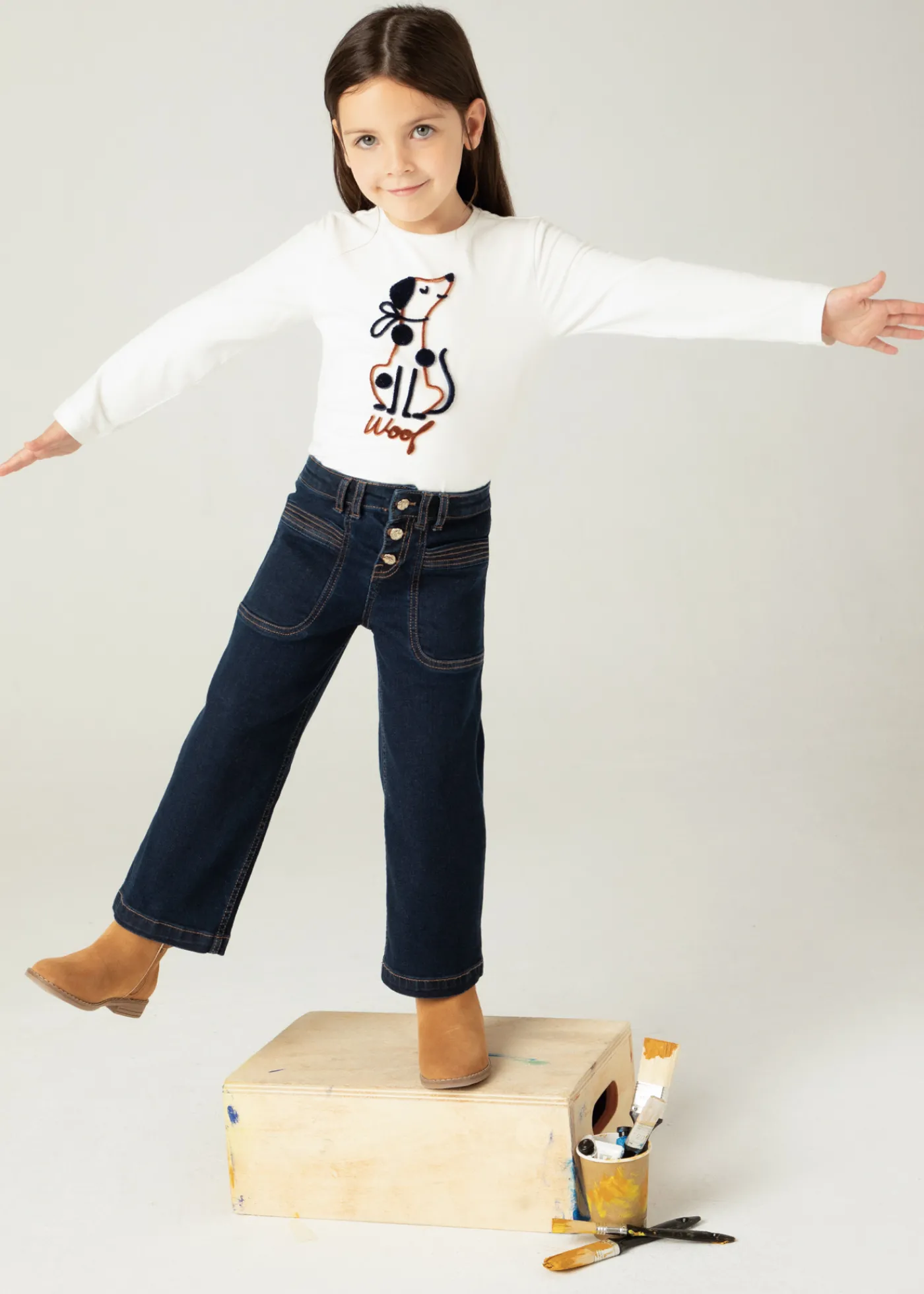 Discount Pantalón vaquero acampanado niña Pantalones Y Faldas
