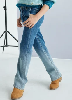 Shop Pantalón vaquero degradado color chica Pantalones Y Faldas