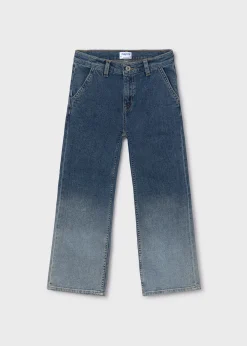 Shop Pantalón vaquero degradado color chica Pantalones Y Faldas