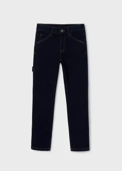 Discount Pantalón vaquero pespuntes recto chico Pantalones
