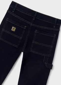 Discount Pantalón vaquero pespuntes recto chico Pantalones