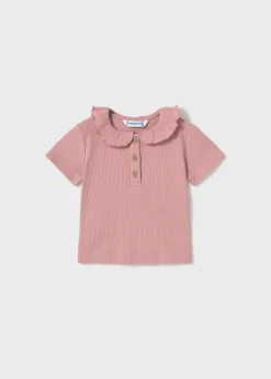 Best Sale Polo canalé cuello volante bebé Polos