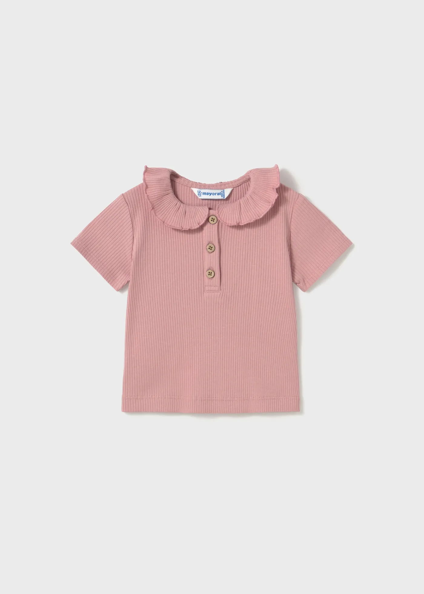 Best Sale Polo canalé cuello volante bebé Polos