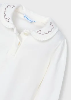 New Polo cuello decorado básico niña Camisetas Y Polos