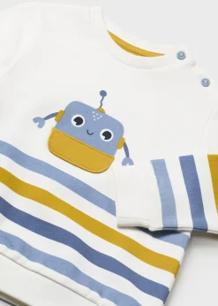 Clearance Pullover rayas aplique bebé Jerséis Y Sudaderas