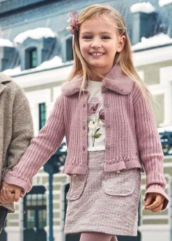 Store Rebeca tricot cuello pelo niña Rebecas Y Chaquetas De Punto