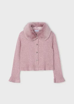 Store Rebeca tricot cuello pelo niña Rebecas Y Chaquetas De Punto