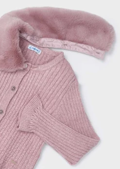 Store Rebeca tricot cuello pelo niña Rebecas Y Chaquetas De Punto