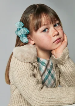 Fashion Rebeca tricot cuello pelo niña Rebecas Y Chaquetas De Punto