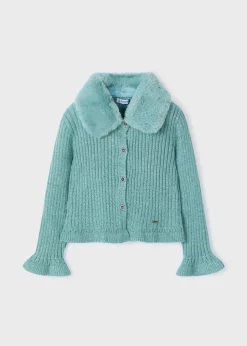 Flash Sale Rebeca tricot cuello pelo niña Rebecas Y Chaquetas De Punto