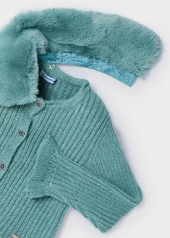 Flash Sale Rebeca tricot cuello pelo niña Rebecas Y Chaquetas De Punto