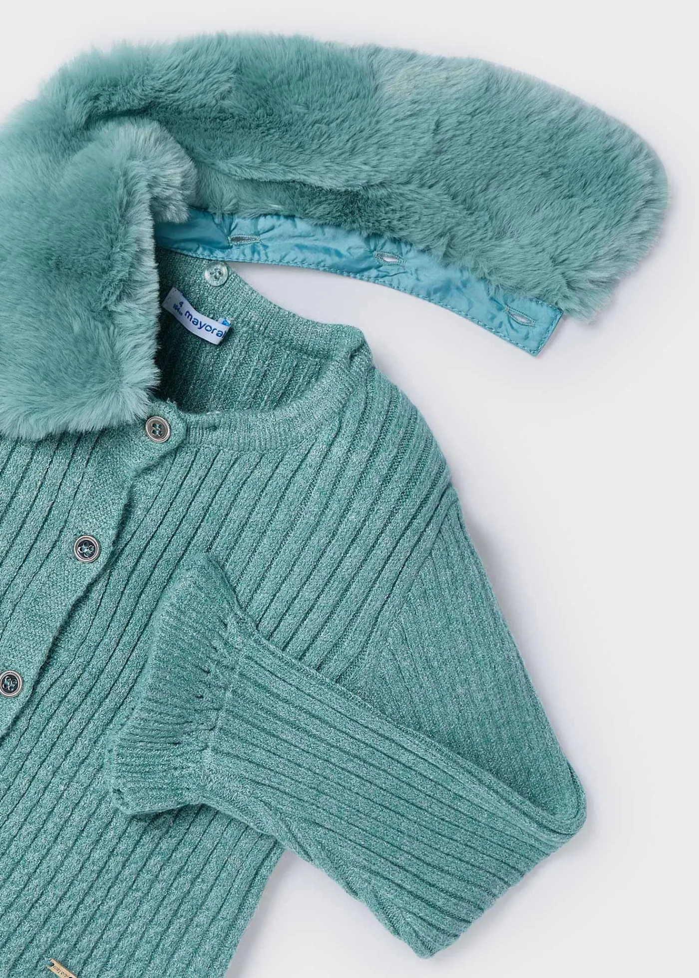 Flash Sale Rebeca tricot cuello pelo niña Rebecas Y Chaquetas De Punto