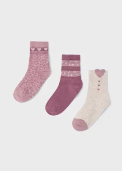 Store Set 3 calcetines corazones niña Accesorios Y Complementos