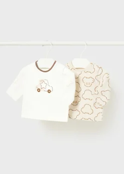 Clearance Set 2 camisetas estampadas recién nacido Bodies Y Camisetas