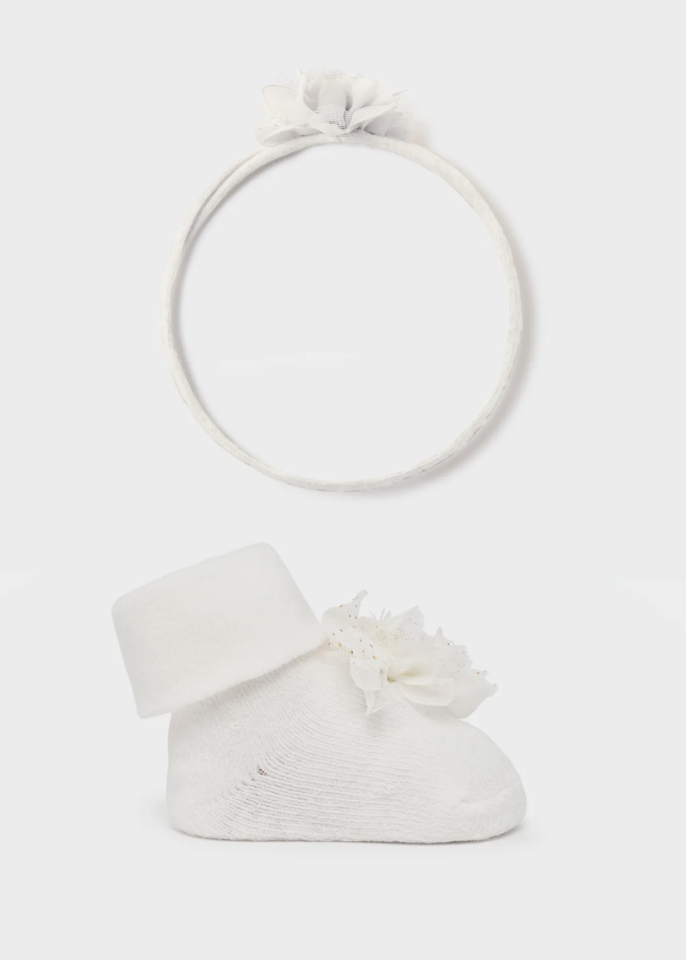 Cheap Set diadema y calcetines flor recién nacida Accesorios Y Complementos