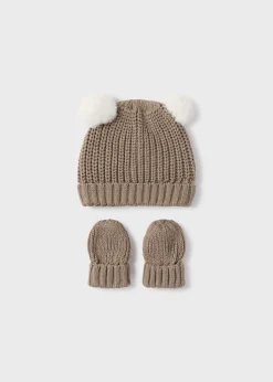 Clearance Set gorro y manoplas tricot recién nacido Accesorios Y Complementos