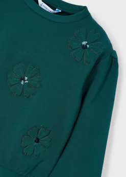 Sale Sudadera apliques flores niña Jerséis Y Sudaderas