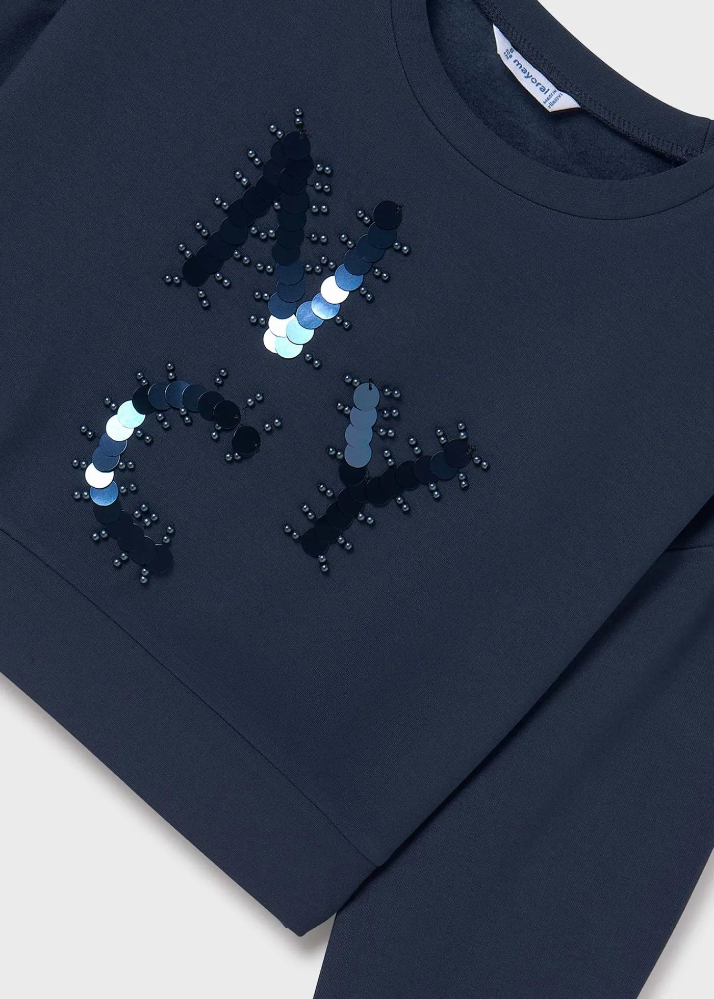 Best Sale Sudadera apliques letras chica Jerséis Y Sudaderas