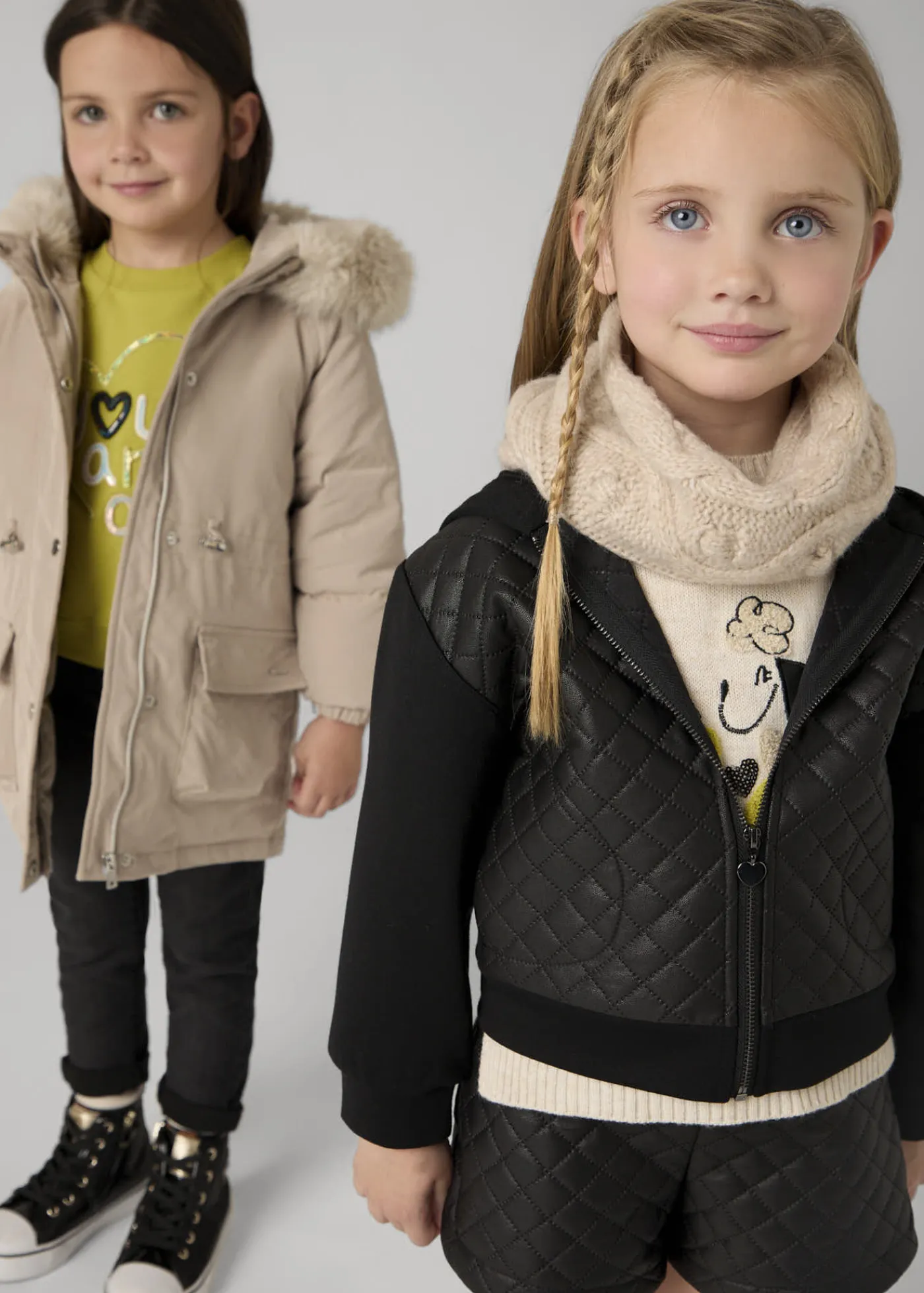 Cheap Sudadera combinada acolchada niña Jerséis Y Sudaderas