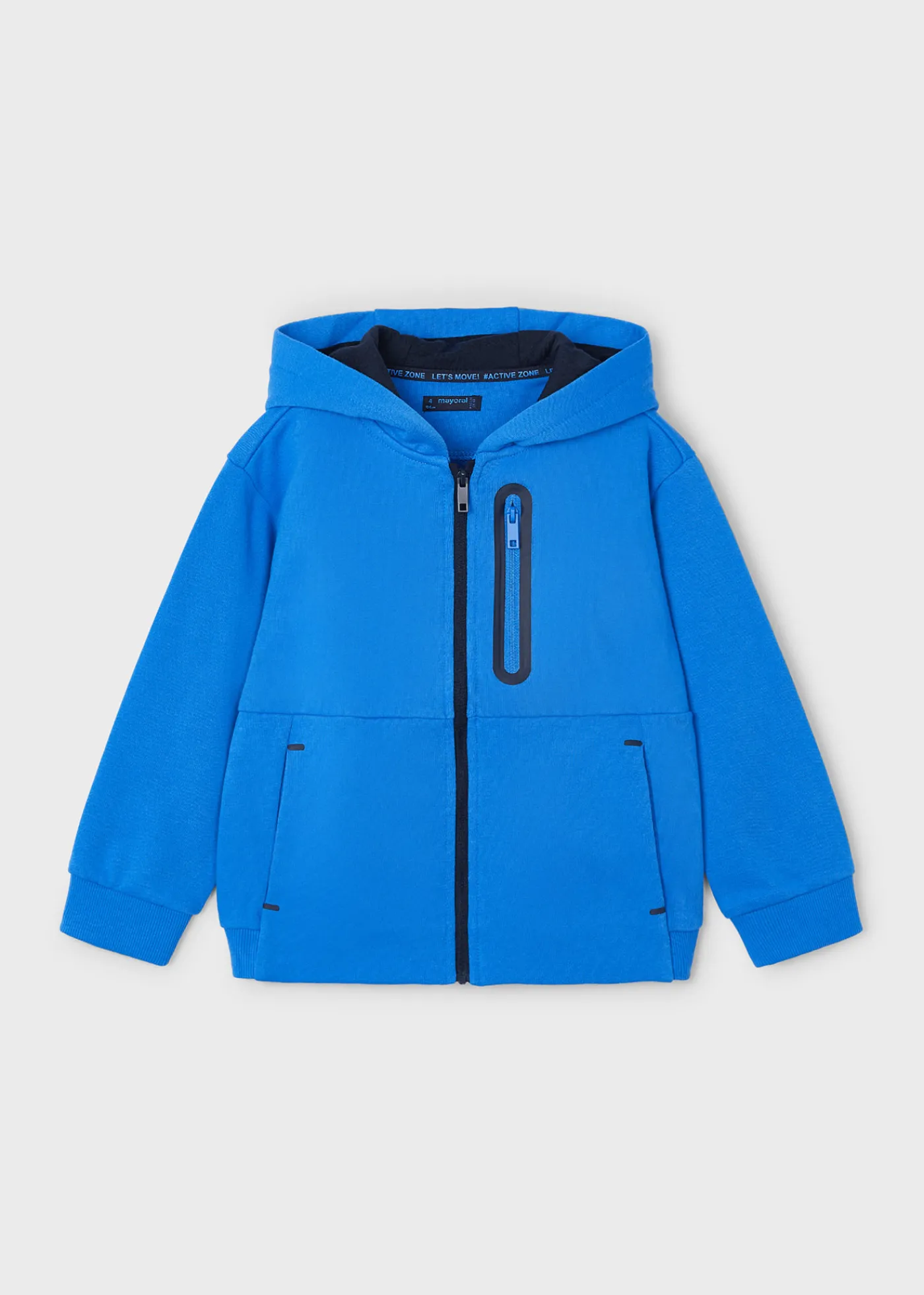 Discount Sudadera cremallera contraste niño Sudaderas