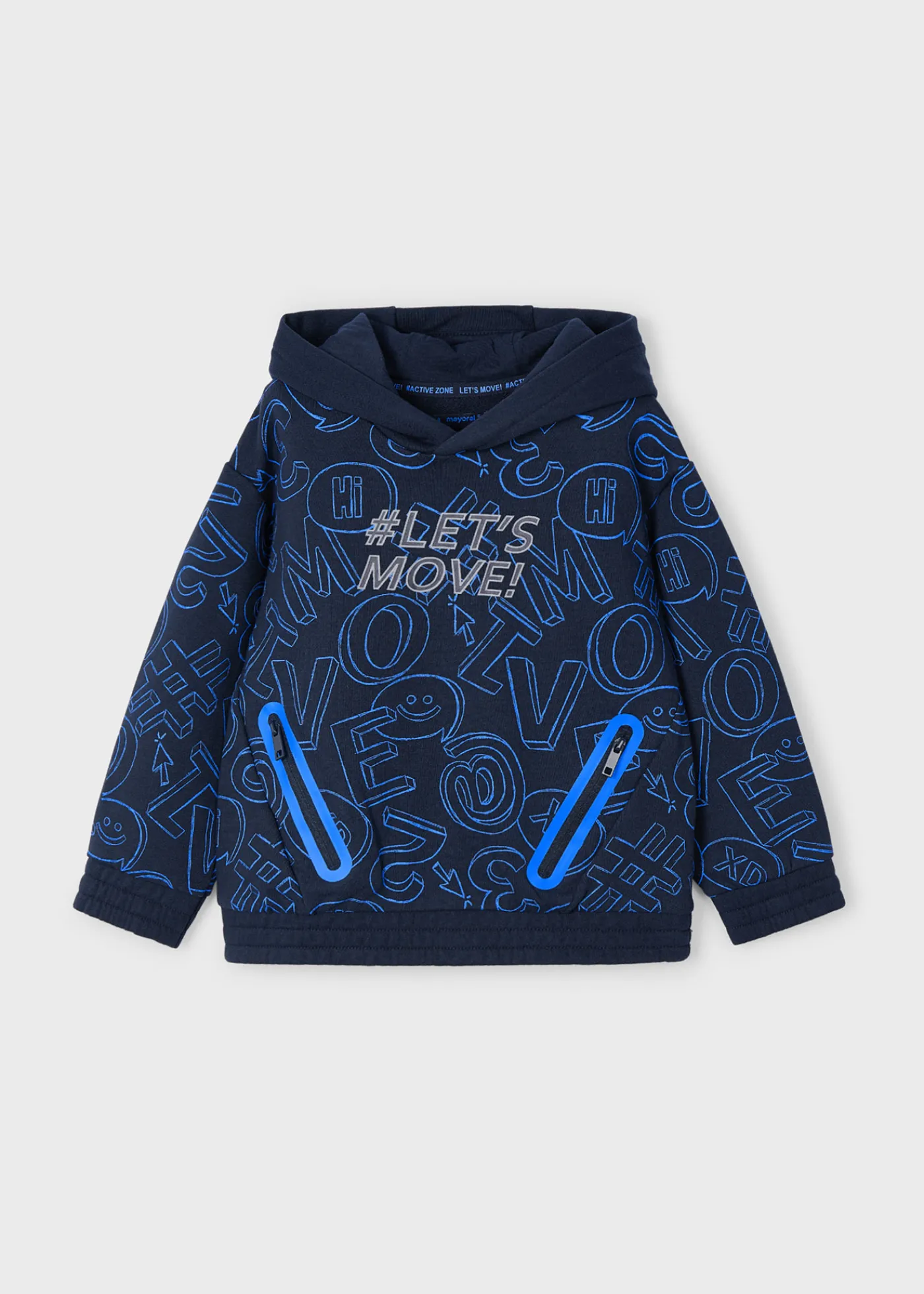 New Sudadera estampada capucha contraste niño Sudaderas