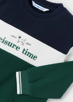 Outlet Sudadera estructura combinada niño Sudaderas