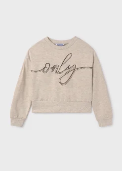 Best Sale Sudadera texto chica Jerséis Y Sudaderas