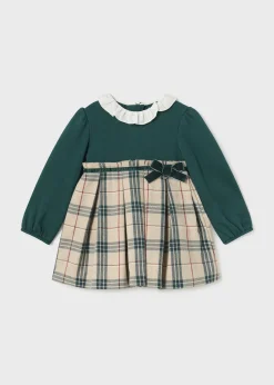 Outlet Vestido combinado cuadros bebé Vestidos
