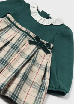 Outlet Vestido combinado cuadros bebé Vestidos