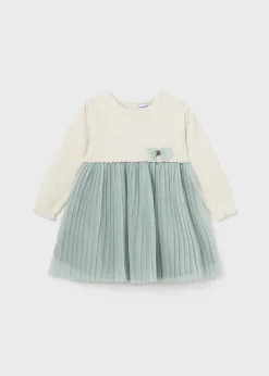 Shop Vestido combinado plisado bebé Vestidos