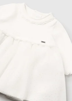 Cheap Vestido combinado tul purpurina recién nacida Vestidos